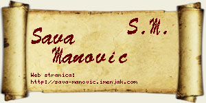 Sava Manović vizit kartica